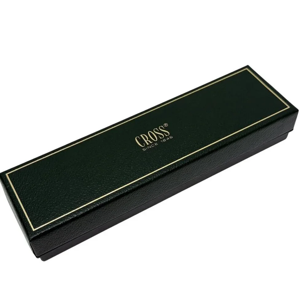 CROSS Classic Century Ballpoint Pen Chrome Lustre 3502 Green Boxed Silvertone